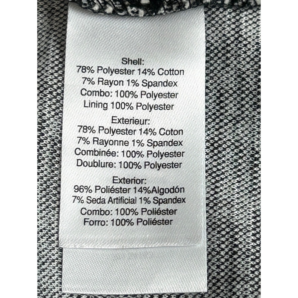 Karl Lagerfeld Paris Tweed Mini Dress Black Whte Faux Pearl Short Puff Sleeve 12 - Picture 7 of 16